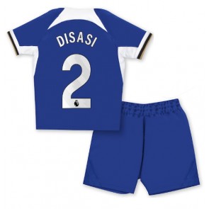 Chelsea Axel Disasi #2 Dětské Domácí dres komplet 2023-24 Krátký Rukáv (+ trenýrky)